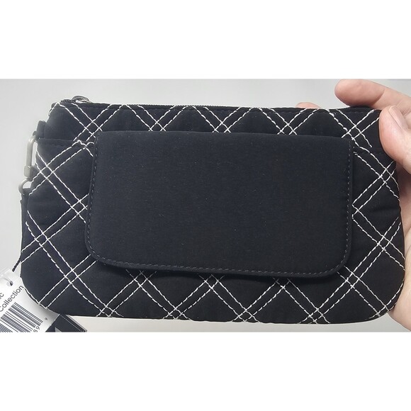 Vera Bradley Retired Limited Edition Flap Cosmetic Microfiber Spectator Wristlet - Picture 2 of 12